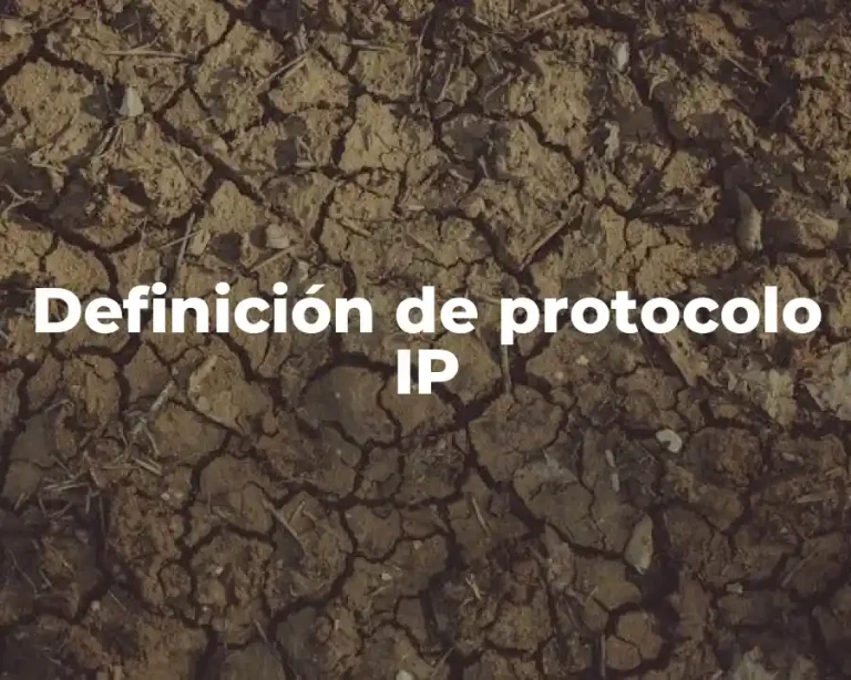 Definición de protocolo IP