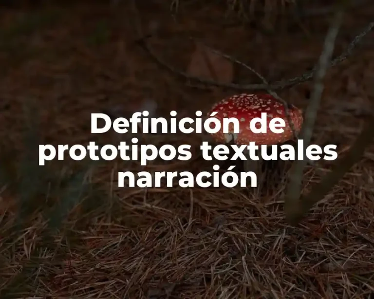 Definición de prototipos textuales narración