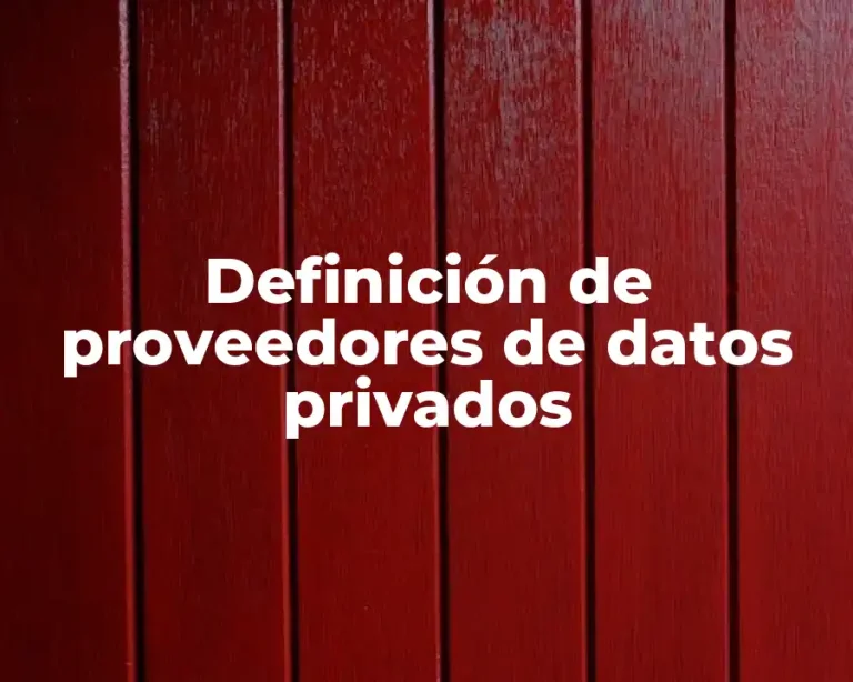 Definición de proveedores de datos privados