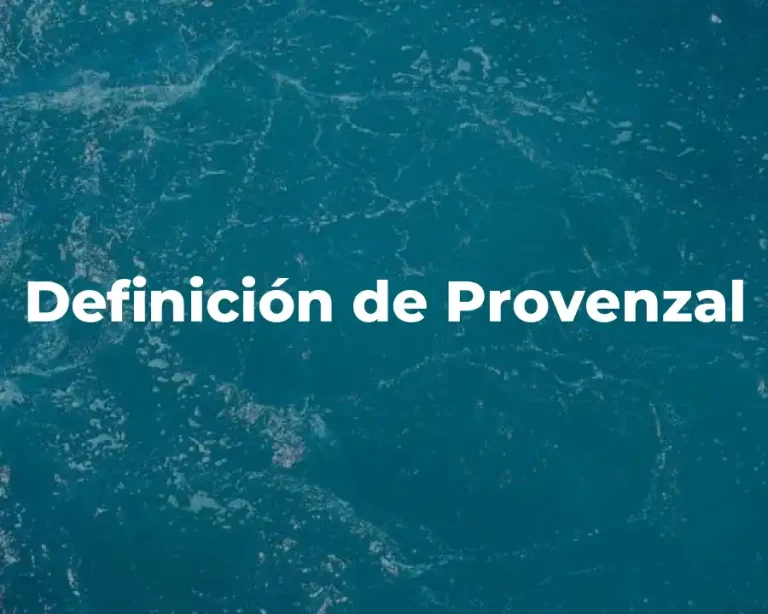 Definición de Provenzal