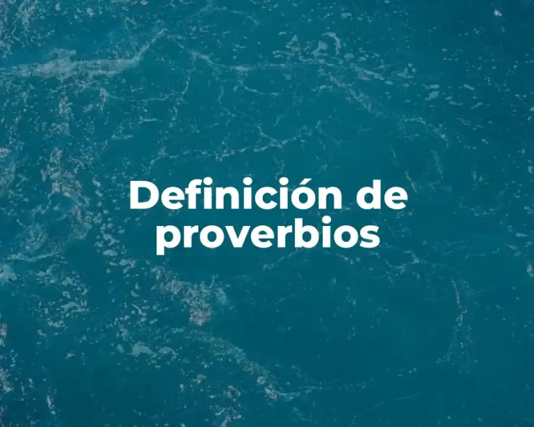 Definición de proverbios