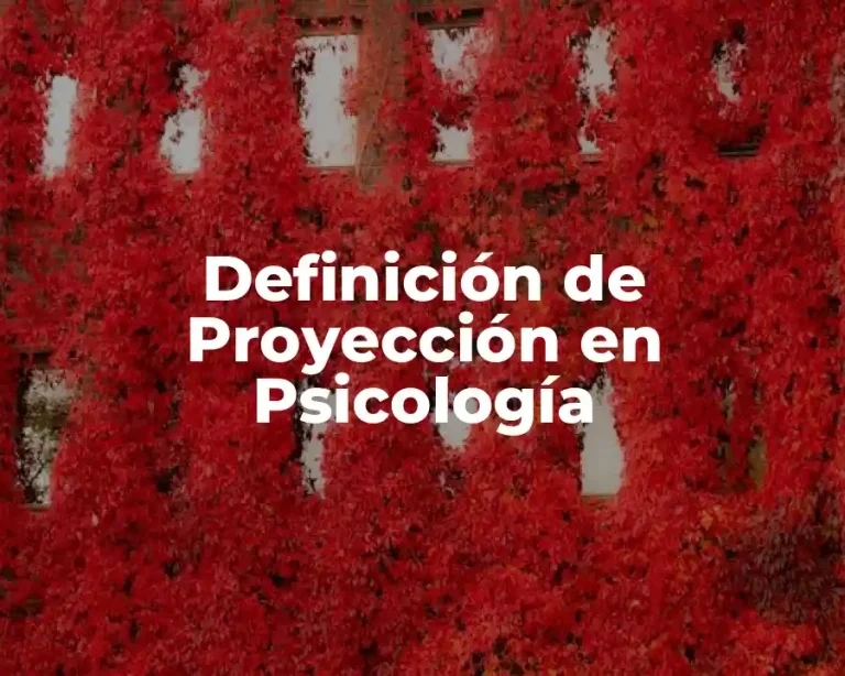 Definición de Proyección en Psicología