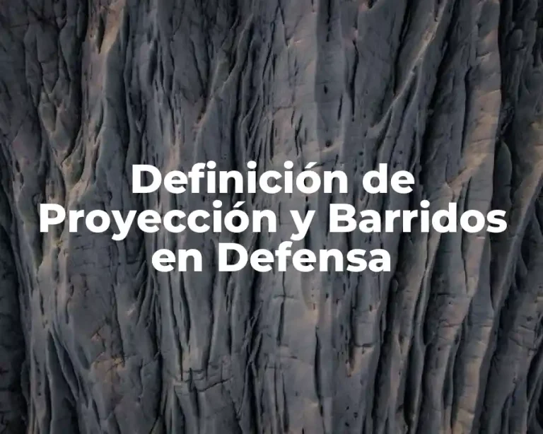 Definición de Proyección y Barridos en Defensa