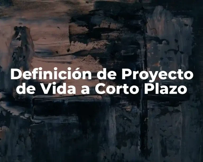 Definición de Proyecto de Vida a Corto Plazo