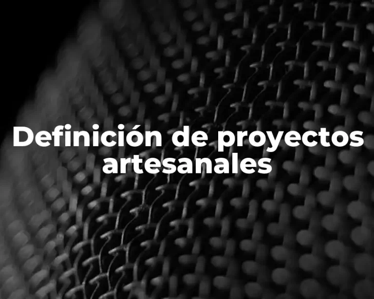 Definición de proyectos artesanales