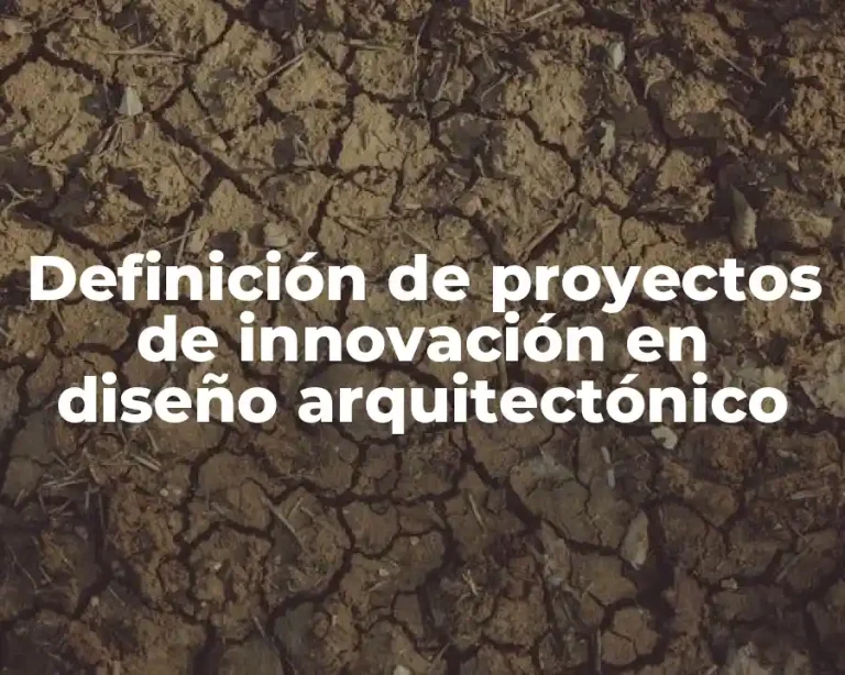 Definición de proyectos de innovación en diseño arquitectónico