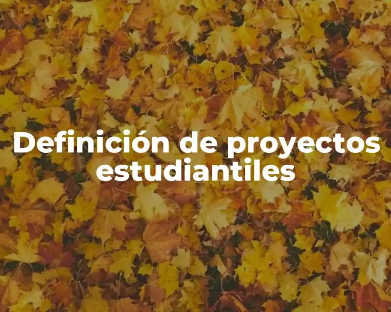 Definición de proyectos estudiantiles