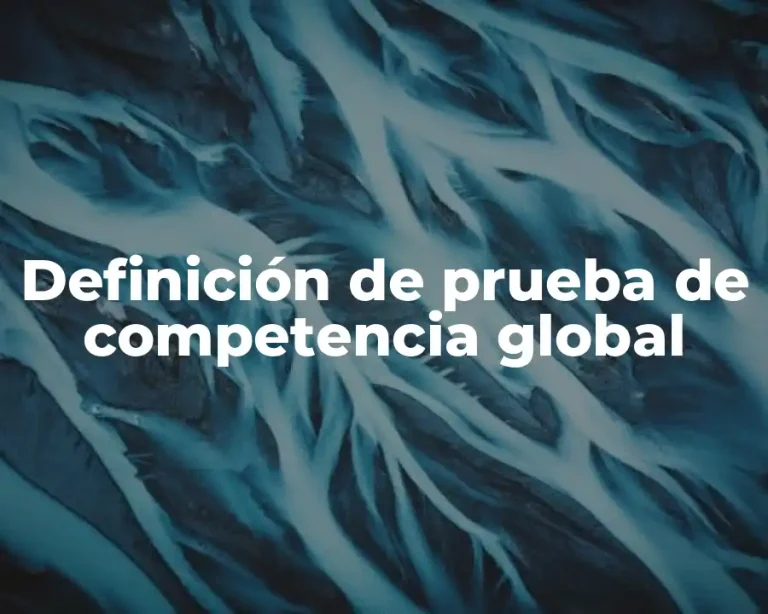 Definición de prueba de competencia global