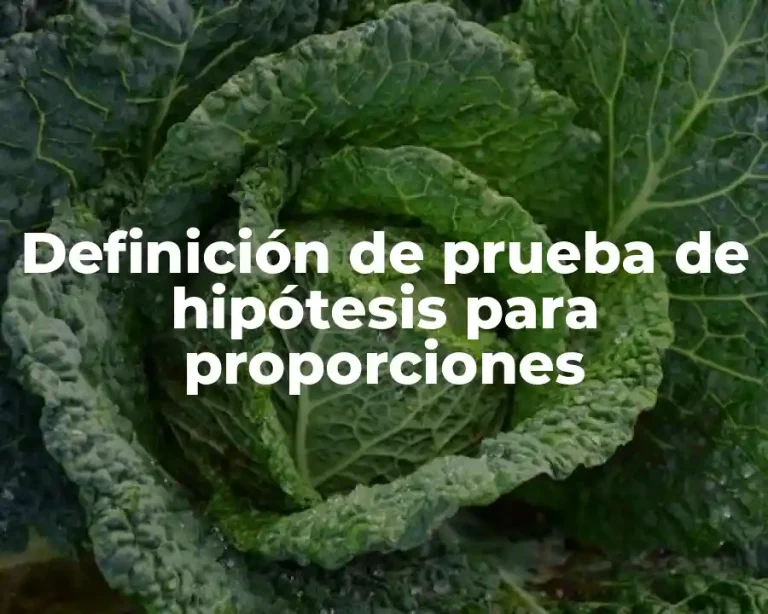 Definición de prueba de hipótesis para proporciones