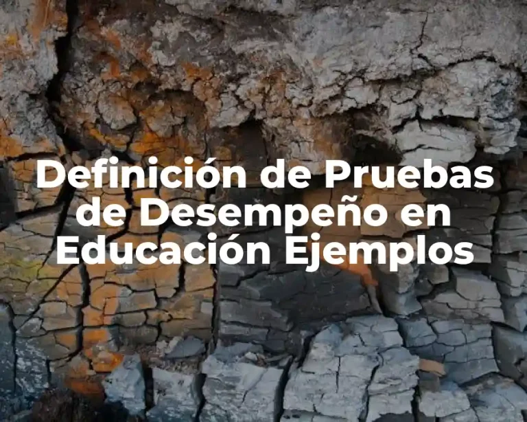 Definición de Pruebas de Desempeño en Educación Ejemplos