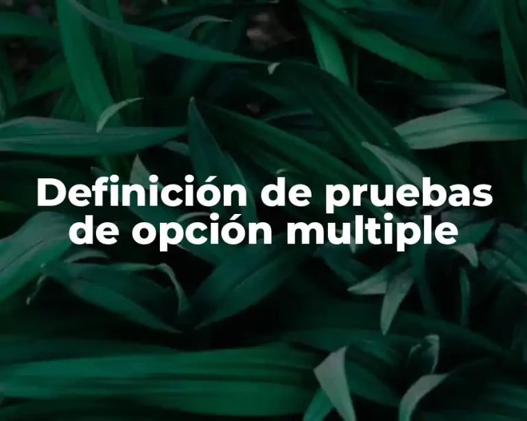 Definición de pruebas de opción multiple