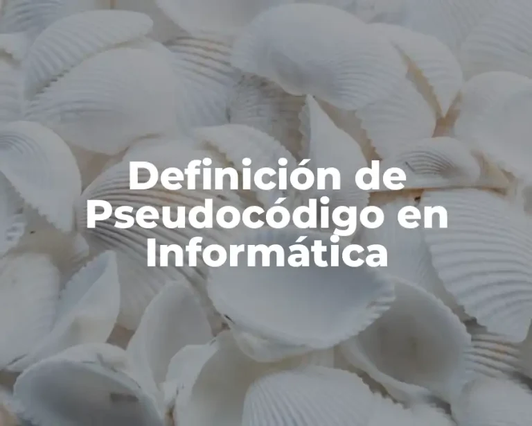 Definición de Pseudocódigo en Informática