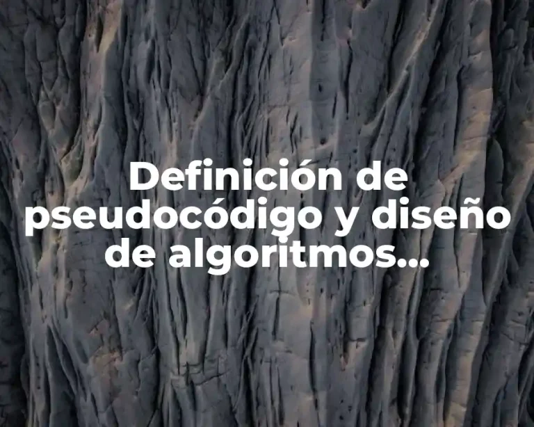 Definición de pseudocódigo y diseño de algoritmos cualitativos