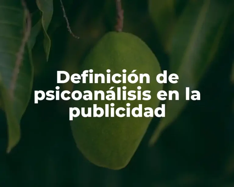 Definición de psicoanálisis en la publicidad