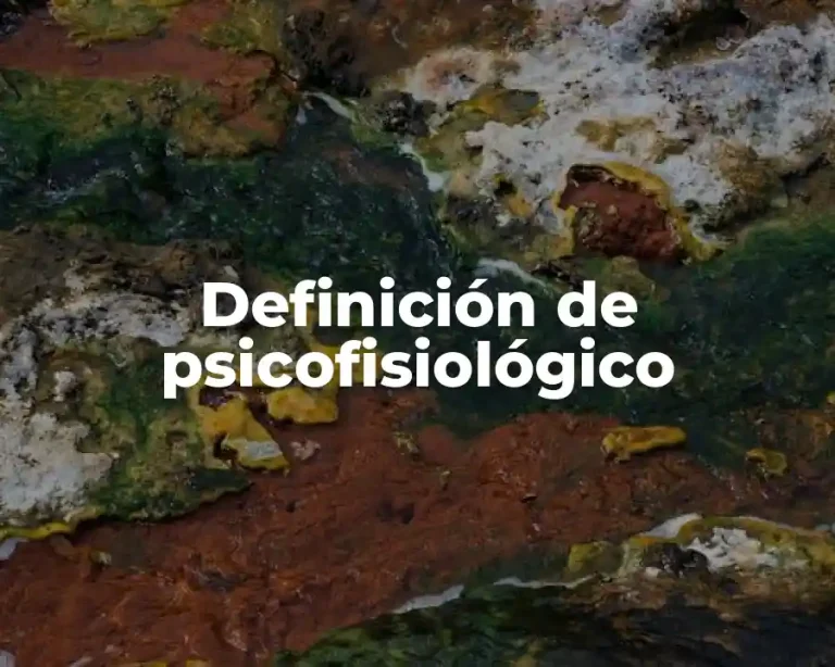Definición de psicofisiológico