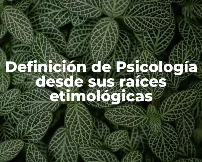 Definición de Psicología desde sus raíces etimológicas