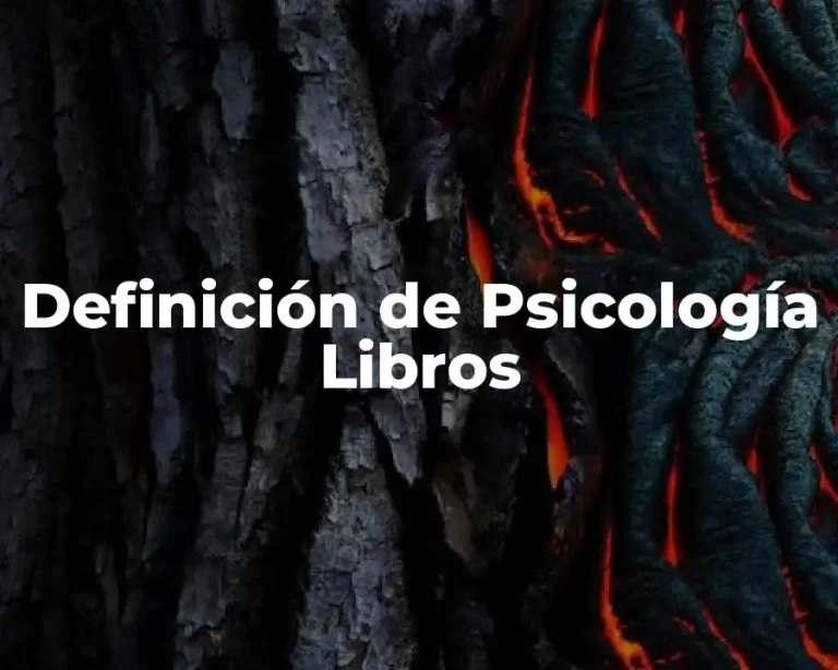 Definición de Psicología Libros