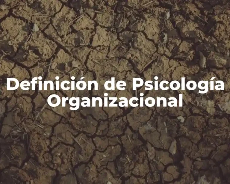 Definición de Psicología Organizacional