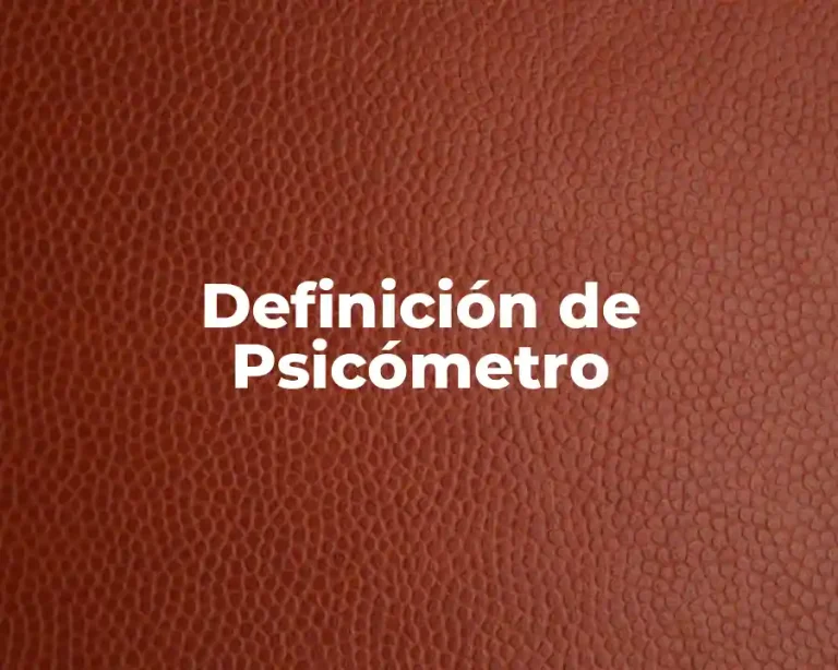Definición de Psicómetro