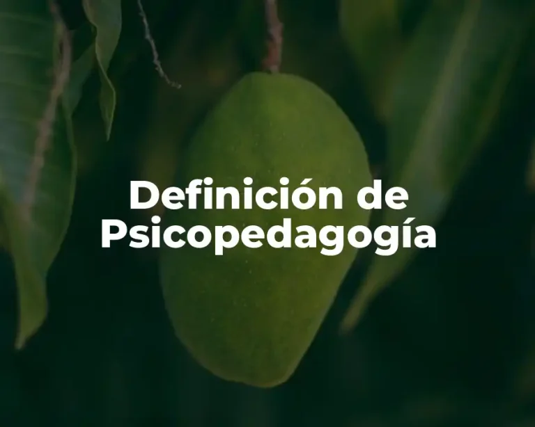 Definición de Psicopedagogía