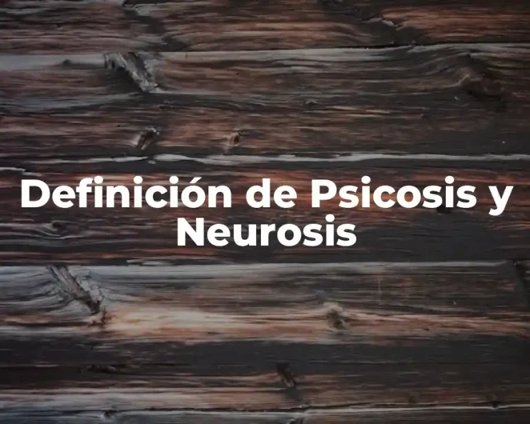 Definición de Psicosis y Neurosis