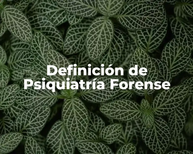 Definición de Psiquiatría Forense