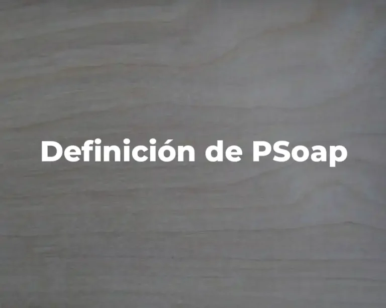 Definición de PSoap