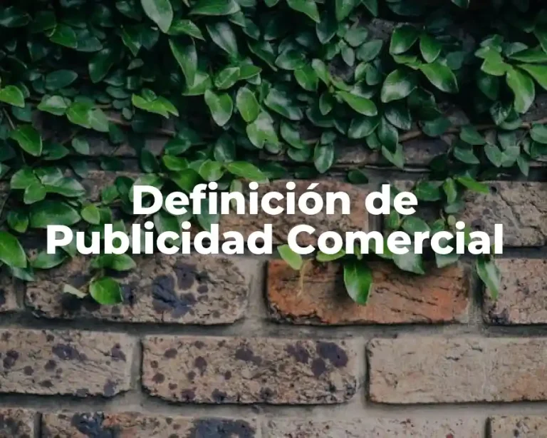 Definición de Publicidad Comercial