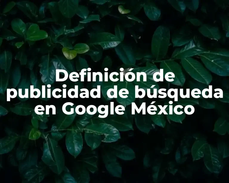 Definición de publicidad de búsqueda en Google México