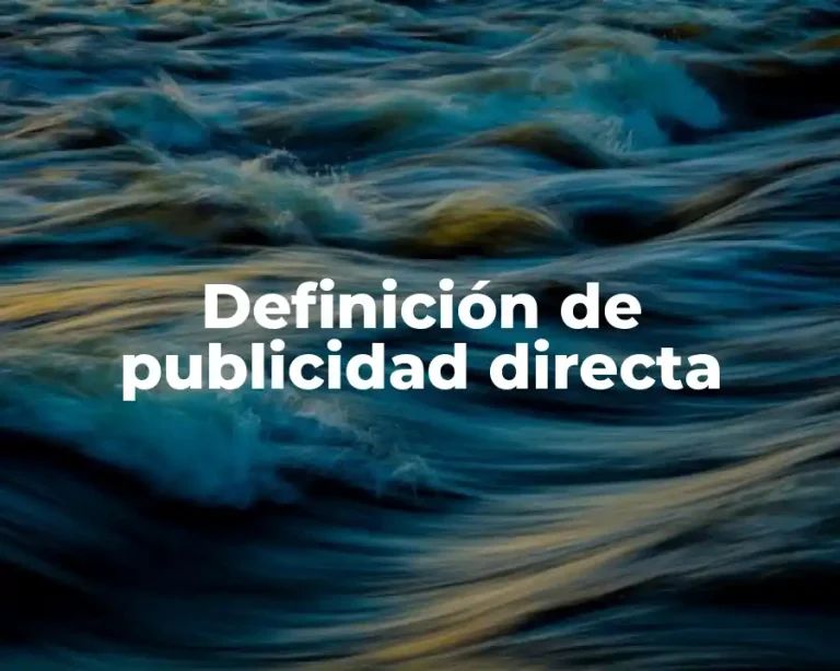 Definición de publicidad directa