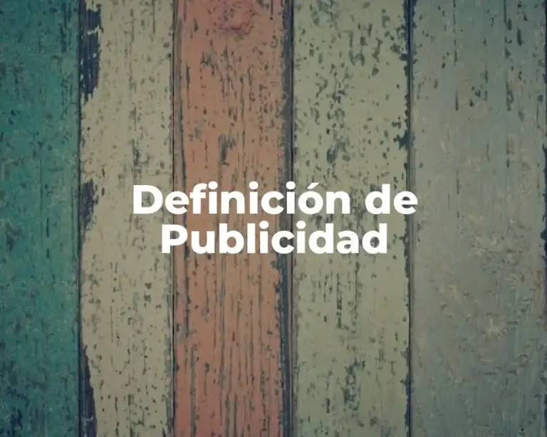 Definición de Publicidad