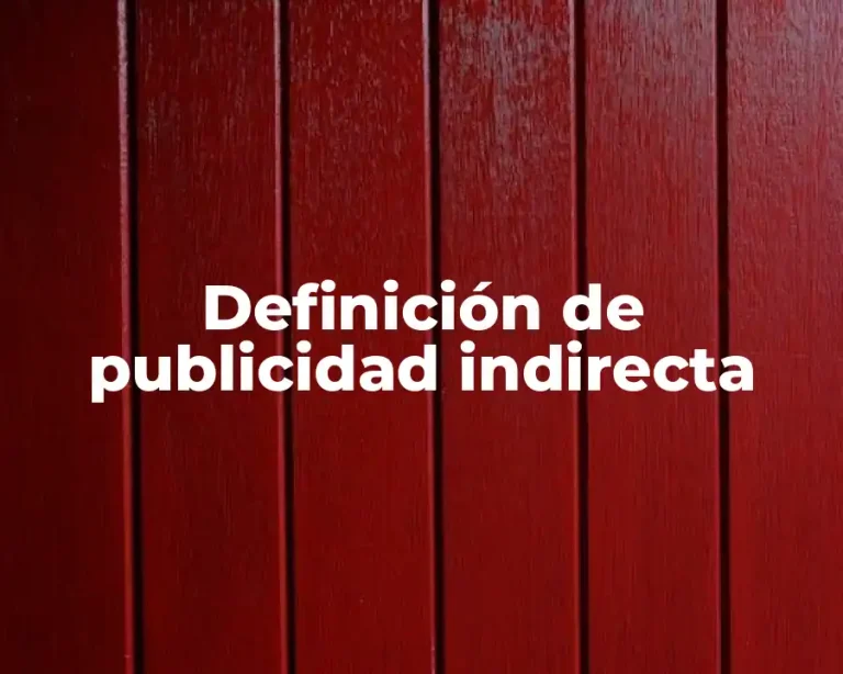 Definición de publicidad indirecta