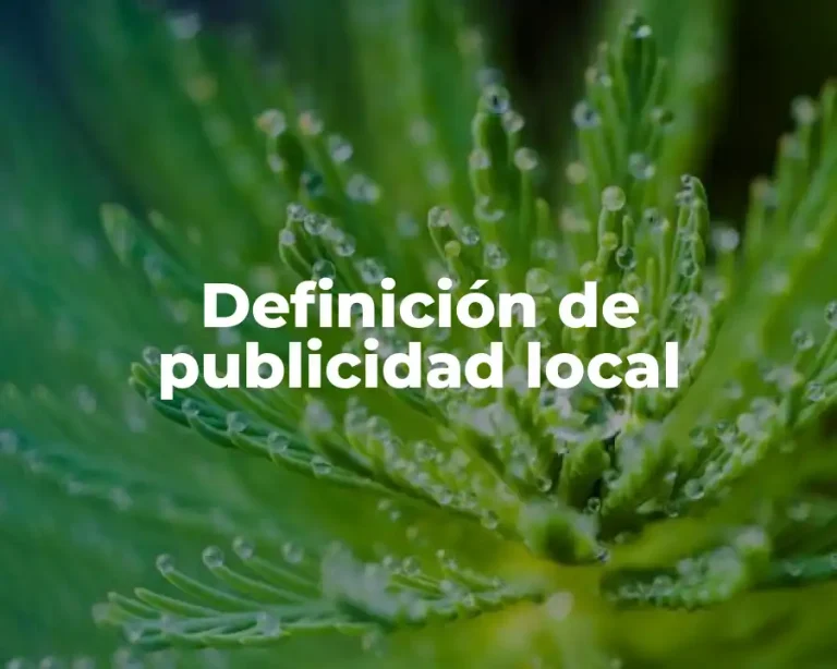 Definición de publicidad local
