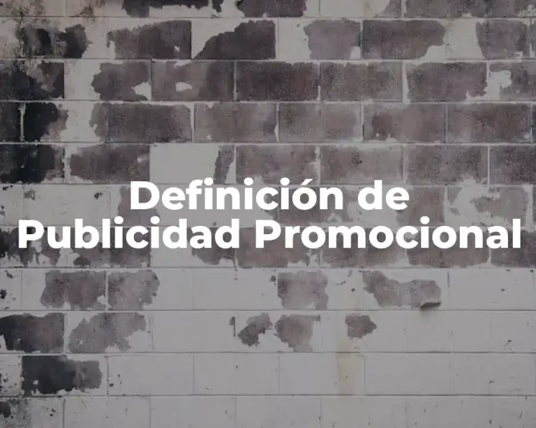 Definición de Publicidad Promocional