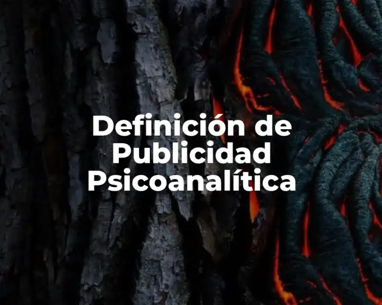 Definición de Publicidad Psicoanalítica