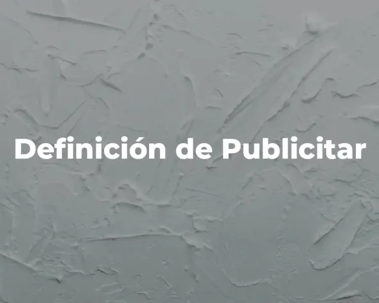 Definición de Publicitar