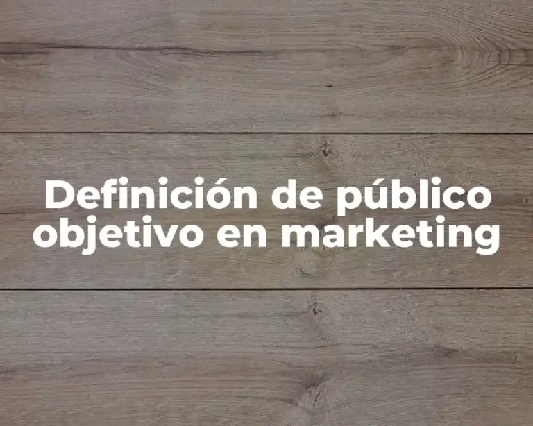 Definición de público objetivo en marketing