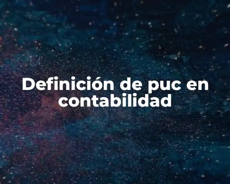 Definición de puc en contabilidad