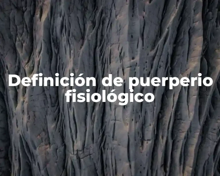 Definición de puerperio fisiológico