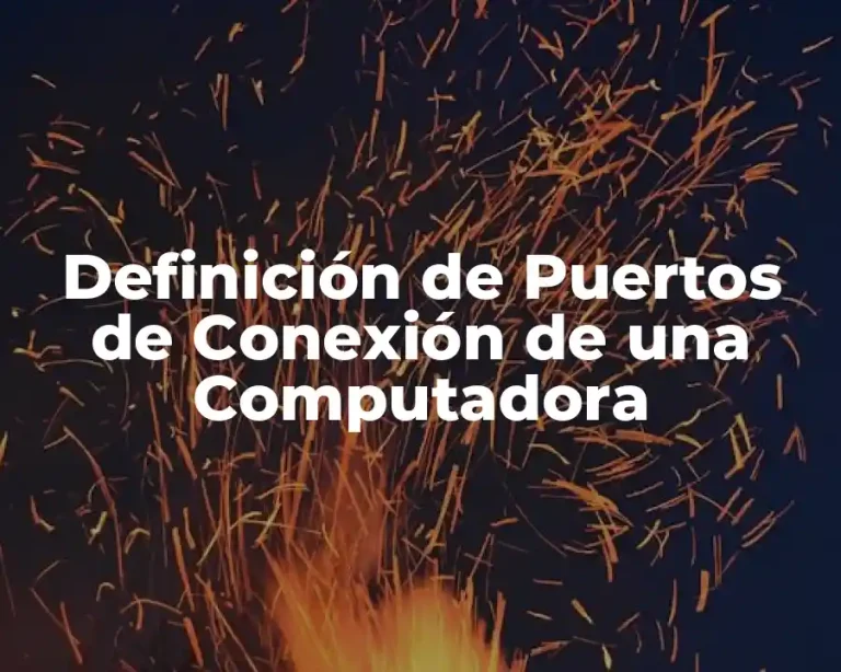 Definición de Puertos de Conexión de una Computadora