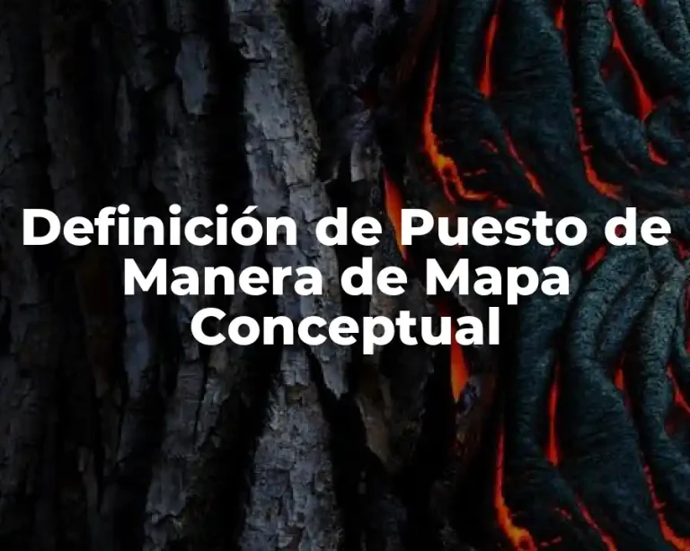 Definición de Puesto de Manera de Mapa Conceptual