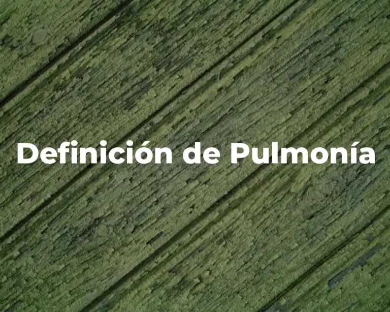 Definición de Pulmonía