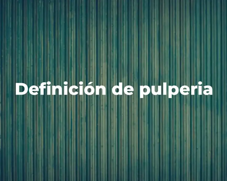 Definición de pulperia