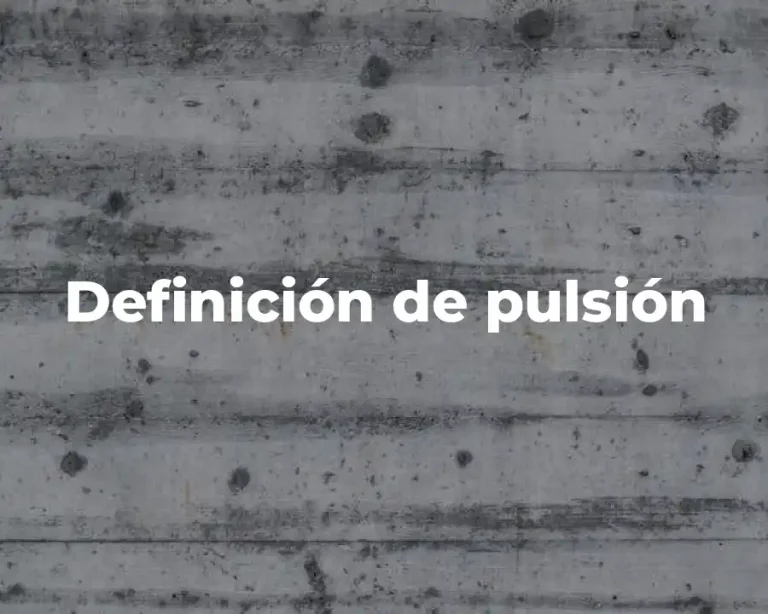 Definición de pulsión