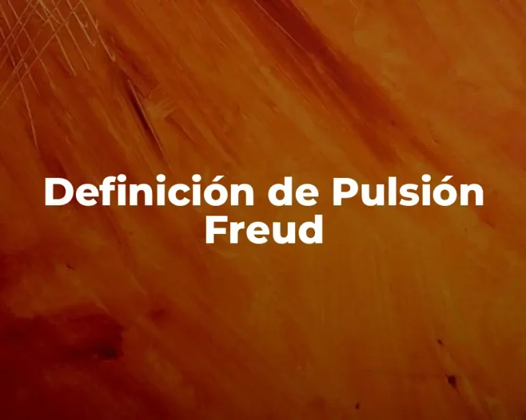 Definición de Pulsión Freud