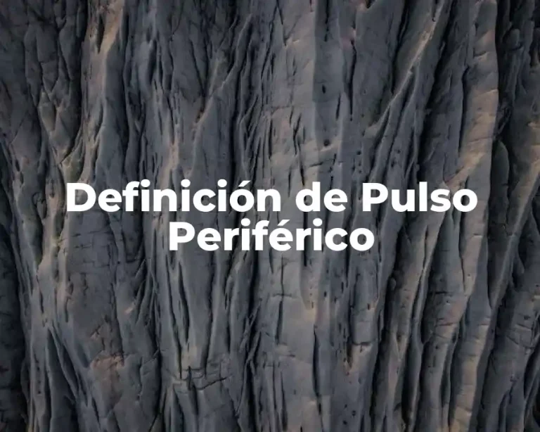 Definición de Pulso Periférico