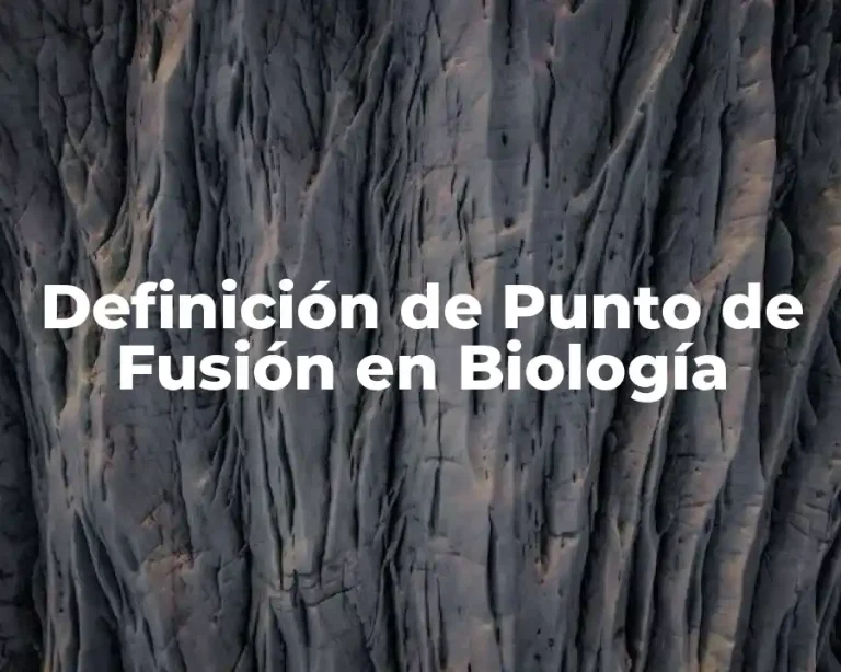 Definición de Punto de Fusión en Biología