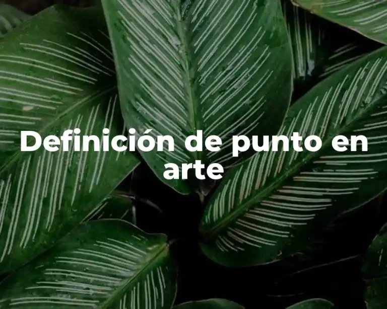 Definición de punto en arte