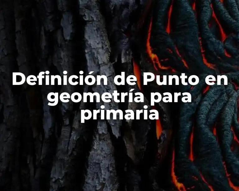 Definición de Punto en geometría para primaria