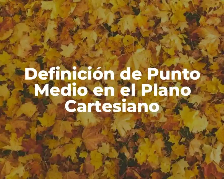 Definición de Punto Medio en el Plano Cartesiano